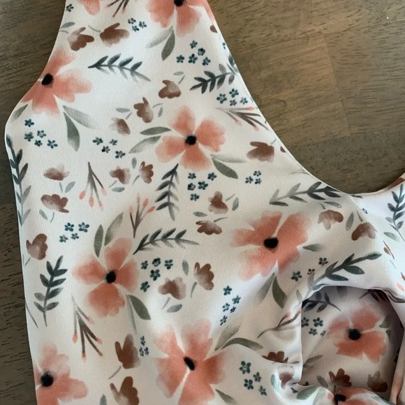 Imagine Perry Tie-Front Swimsuit Top in Blooming Peach - Picture 3 of 5